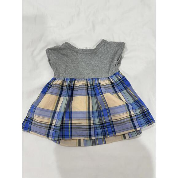 Baby Gap Girl’s Blue Plaid Cotton Lined Short Sleeve Shirt- Size 18-24 Months - Picture 2 of 6